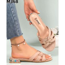 Klapki damskie 1026-6855-M368 (12par∕36-41) khaki