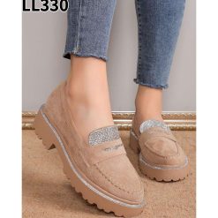 Mokasyny damskie 1026-6858-LL330 (12par∕36-41) khaki