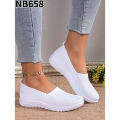 Buty Sportowe Wsuwane damskie 1026-6866-NB658 (12par∕36-41) biały