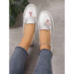 Mokasyny damskie 1026-6878-GS75 (12par∕36-41) srebrny