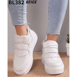 Buty Sportowe Rzepy damskie 1026-6883-BL382 (12par∕36-41) beżowy