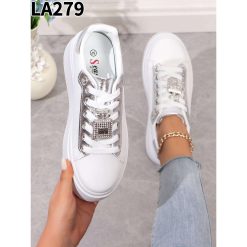 Buty Sportowe damskie 1026-6888-LA279 (12par∕36-41) srebrny