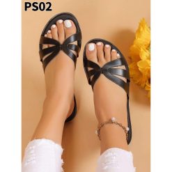 Klapki damskie 1026-6891-PS02 (12par∕36-41) czarny