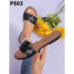 Klapki damskie 1026-6892-PS03 (12par∕36-41) czarny