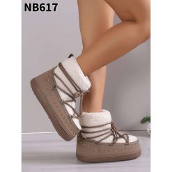 Buty Śniegowe damskie 1026-6917-NB617 (10par∕36-41) khaki