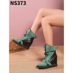 Trampki Na Koturnie damskie 1026-6921-NS373 (12par∕36-41) zielony