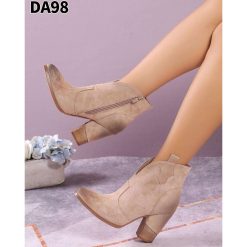 Botki na Obcasie damskie 1026-6922-DA98 (12par∕36-41) khaki