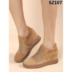Botki na Koturnie damskie 1026-6946-SZ107 (12par∕36-41) beżowy