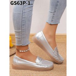 Mokasyny damskie 1026-6954-GS63P-1 (12par∕36-41) srebrny