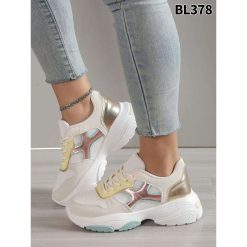 Buty Sportowe damskie 1026-6976-BL378 (12par∕36-41) złoty