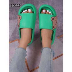 Klapki Basenowe damskie 1026-6977-BG129 (12par∕36-41) zielony