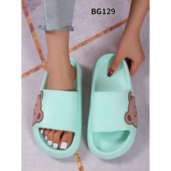 Klapki Basenowe damskie 1026-6980-BG129 (12par∕36-41) jasnozielony