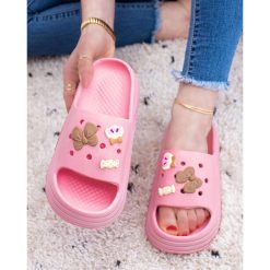 Klapki Basenowe damskie Mix kolor 1026-6985-W3033 (24par∕36-40) różowy