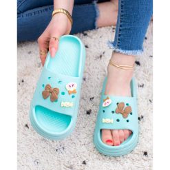 Klapki Basenowe damskie Mix kolor 1026-6986-W3033 (24par∕36-40) miętowy