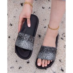 Klapki damskie Mix kolor 1026-7007-D263 (18par∕36-41) czarny