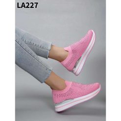 Buty Sportowe Wsuwane damskie 1026-7016-LA227 (12par∕36-41) fuksja