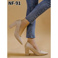 Czółenka damskie 1026-7025-NF91 (12par∕36-41) beżowy
