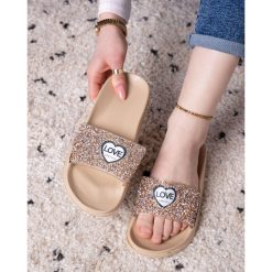 Klapki damskie Mix kolor 1026-7027-D5086 (36par∕36-41) beżowy
