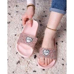 Klapki damskie Mix kolor 1026-7028-D5086 (36par∕36-41) różowy