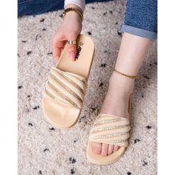 Klapki damskie Mix kolor 1026-7030-SD5137 (36par∕36-41) beżowy