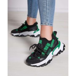 Buty Sportowe damskie 1026-7044-A88-121 (12par∕36-41) czarno-zielony