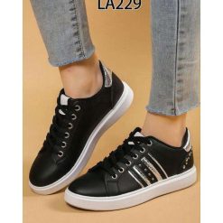 Buty Sportowe damskie 1026-7067-LA229 (12par∕36-41) cały czarny