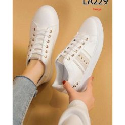 Buty Sportowe damskie 1026-7070-LA229 (12par∕36-41) beżowy
