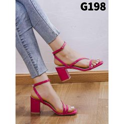 Sandały Na Słupku damskie 1026-7083-G198 (12par∕36-41) fuksja
