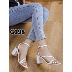 Sandały Na Słupku damskie 1026-7085-G198 (12par∕36-41) biały