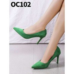 Szpilki damskie 1026-7110-OC102 (12par∕36-41) zielony