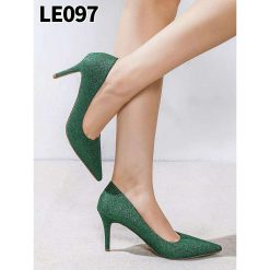 Szpilki damskie 1026-7121-LE097 (12par∕36-41) zielony