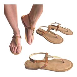 Sandały damskie 1026-7129-8665-PL (12par∕36-41) kamelowy