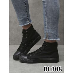 Trampki damskie 1026-7141-BL308 (12par∕36-41) cały czarny