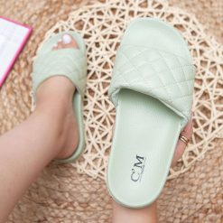 Klapki damskie 1026-7143-2068 (12par∕36-41) zielony