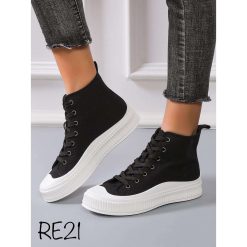 Trampki damskie 1026-7159-RE21 (12par∕36-41) czarny-biały